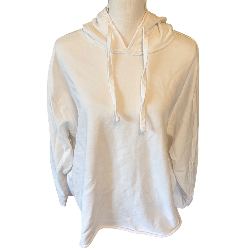 Quince Women's Organic French Terry Hoodie Classic White Large Cotton Oversized